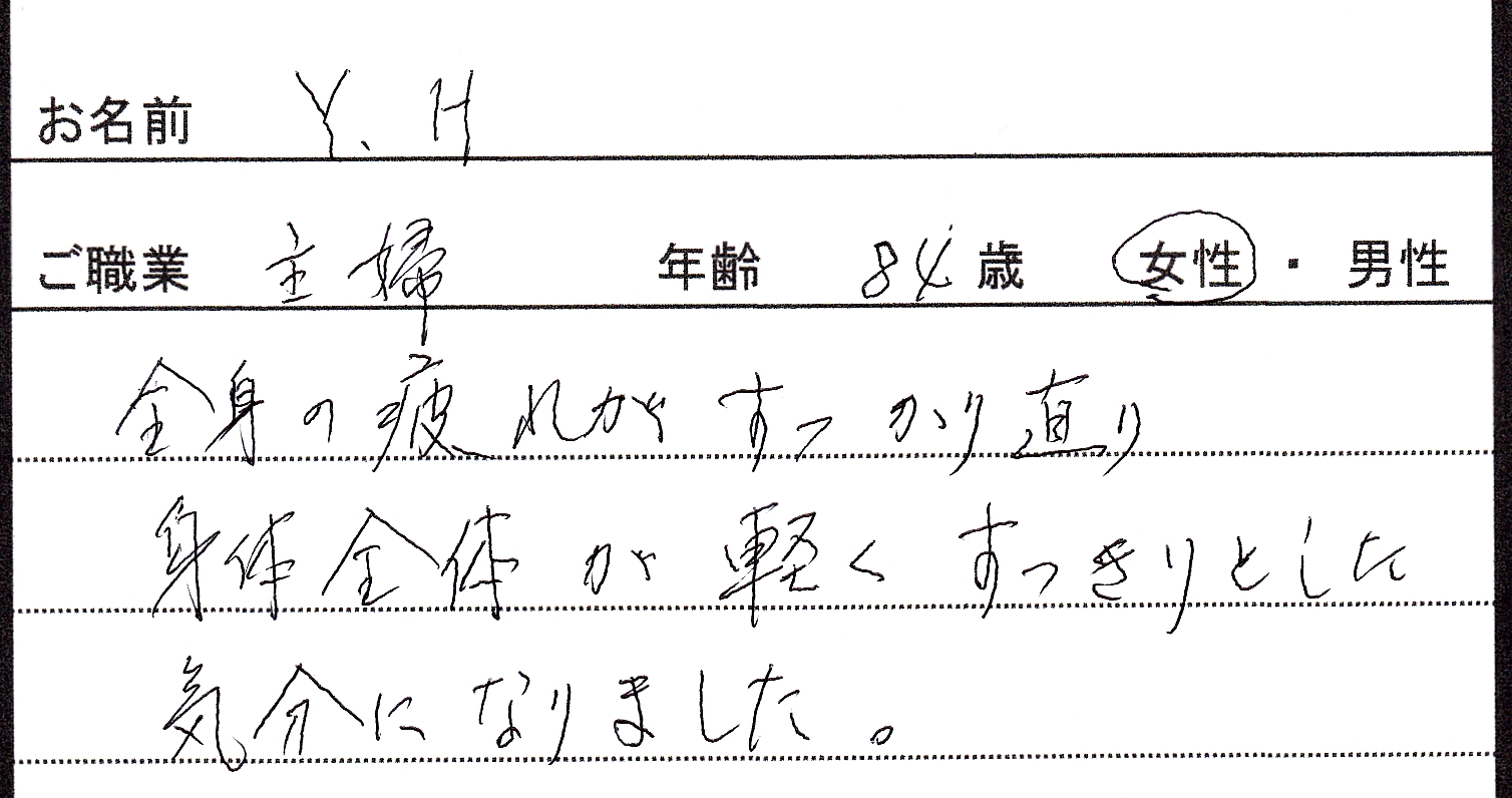 患者様の声-Y・Hさん
